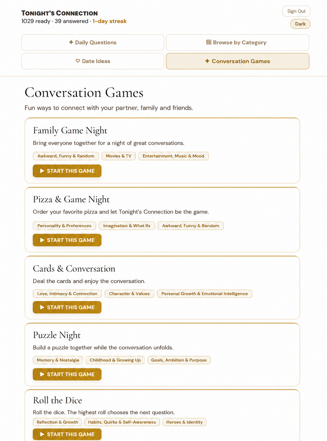 TONIGHT'S CONNECTION: Where the Conversation Becomes the Best Part of Date Night